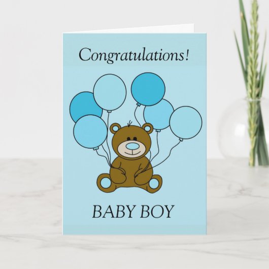Baby Boy-felicitaties Kaart (Voorkant)