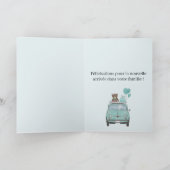 Baby Boy Fiat 500 Franse Gefeliciteerd Kaart (Binnen)