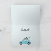 Baby Boy Fiat 500 Italiaans gefeliciteerd Kaart (Binnen)
