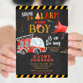 Baby Boy Fire Truck Baby shower Geluid alarm Kaart