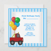 Baby Boy First Birthday 1st Colorful Kaart (Achterkant)