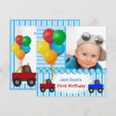 Baby Boy First Birthday 1st Colorful Kaart (Voorkant / Achterkant)