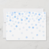 Baby Boy First Birthday Blue Confetti Foto Kaart (Achterkant)