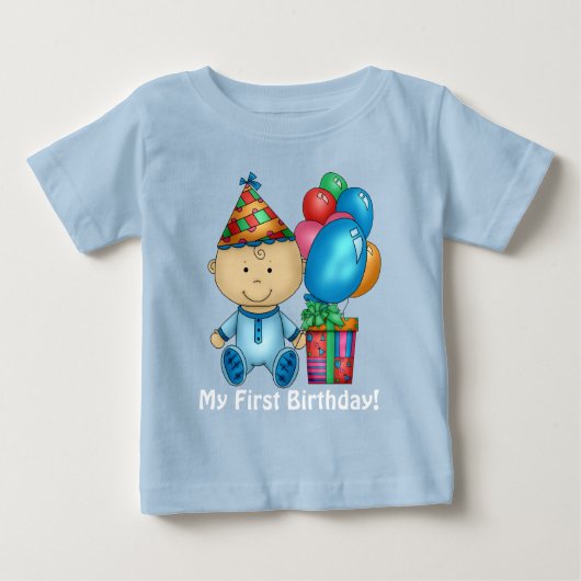 baby boy First Birthday t shirt (Voorkant)