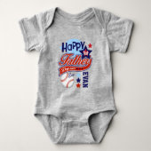 Baby Boy First Fathers Day Baseball Shirt (Voorkant)