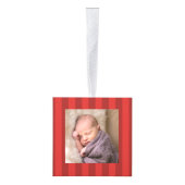 Baby Boy First Kerstfoto Ornament (Rechts)