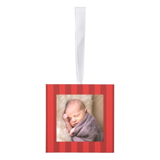 Baby Boy First Kerstfoto Ornament (Rechts)
