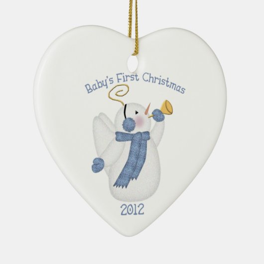 Baby Boy First Kerstmis 2012 Keramisch Ornament (Rechts)