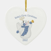Baby Boy First Kerstmis 2012 Keramisch Ornament (Voorkant)