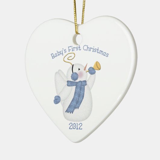 Baby Boy First Kerstmis 2012 Keramisch Ornament (Links)