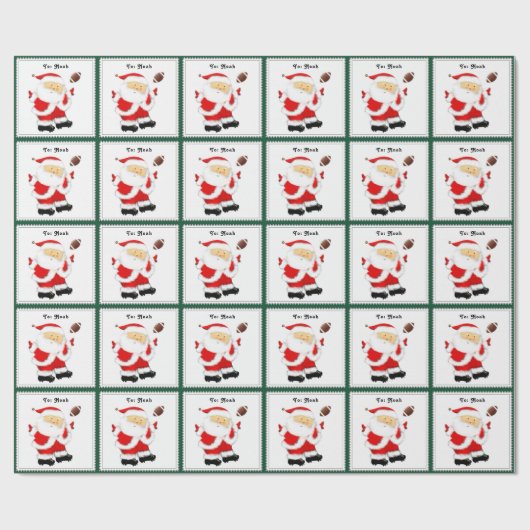 Baby Boy First Kerstmis Football Cadeaupapier (Vlak)