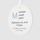 Baby Boy First Kerstmis met Foto Ornament (voorkant)