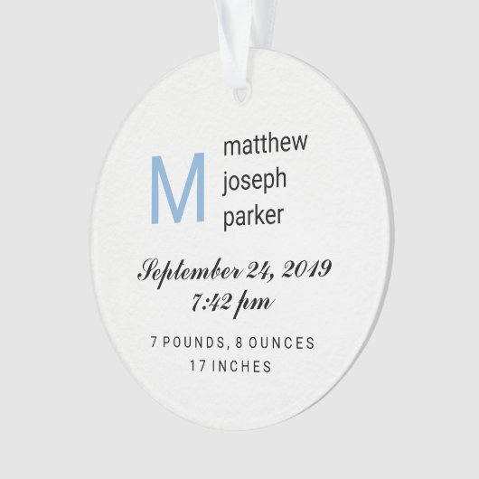 Baby Boy First Kerstmis met Foto Ornament (voorkant)