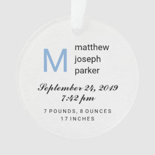 Baby Boy First Kerstmis met Foto Ornament