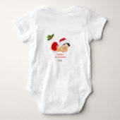 Baby Boy First KerstRed Santa Hat Romper (Achterkant)