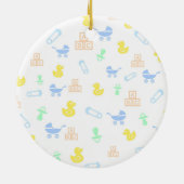 Baby Boy First Kerstversiering Keramisch Ornament (Achterkant)