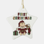 Baby Boy First Kerstversiering Keramisch Ornament (Rechts)