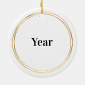 Baby Boy First Kerstversiering Keramisch Ornament (Achterkant)