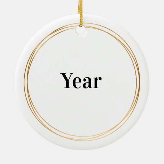 Baby Boy First Kerstversiering Keramisch Ornament (Achterkant)