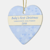 Baby Boy First Kerstversiering Keramisch Ornament (Links)