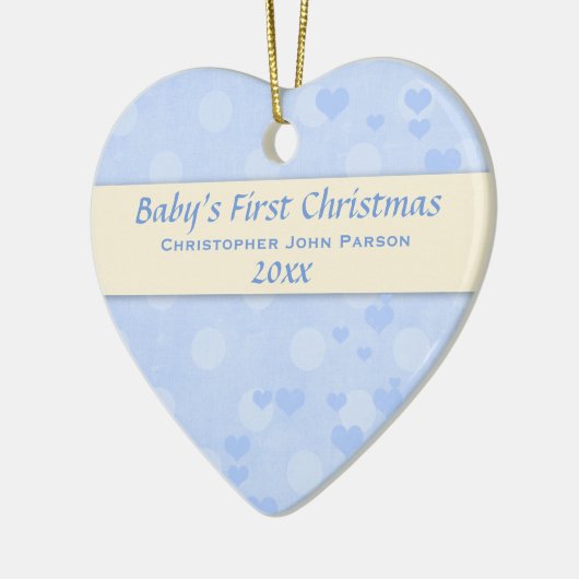 Baby Boy First Kerstversiering Keramisch Ornament (Links)