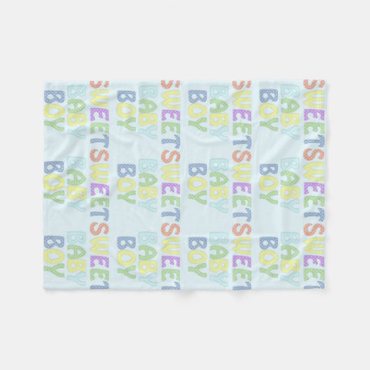 Baby Boy Fleece Blanket (Voorkant (Horizontaal))