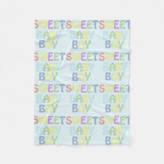 Baby Boy Fleece Blanket Deken (Voorkant)