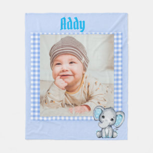 Baby Boy Fleece Blanket met foto