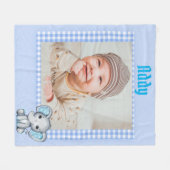 Baby Boy Fleece Blanket met foto (Voorkant (Horizontaal))