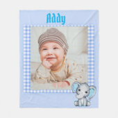 Baby Boy Fleece Blanket met foto Deken (Voorkant)