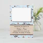 Baby Boy Floral Aankondiging (Staand voorkant)