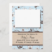 Baby Boy Floral Aankondiging (Voorkant / Achterkant)