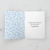 Baby Boy Footprint Gefeliciteerd Kaart (Binnen)