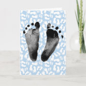 Baby Boy Footprint Kaart (Voorkant)