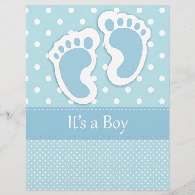 Baby Boy Footprint Schattig (Voorkant)
