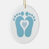 BABY BOY FOOTPRINTS CHRISTMAS ORNAMENT (Rechts)