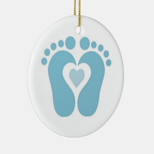 BABY BOY FOOTPRINTS CHRISTMAS ORNAMENT (Rechts)