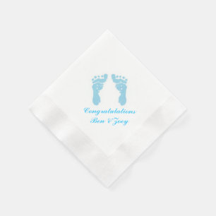 "Baby Boy Footprints" Papieren servetten