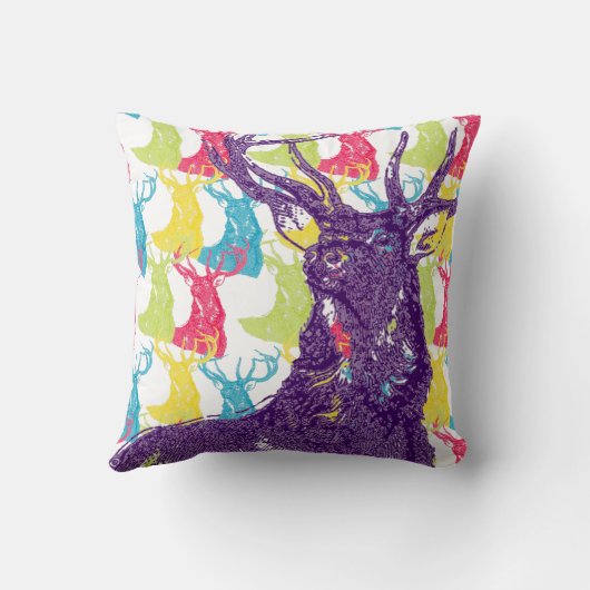 Baby Boy Forest Nursery Deer Mint Aqua Pattern Kussen (Achterkant)