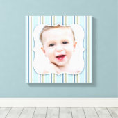 Baby Boy Foto [12x12 inch] Canvas Afdruk (Insitu (Houten vloer))