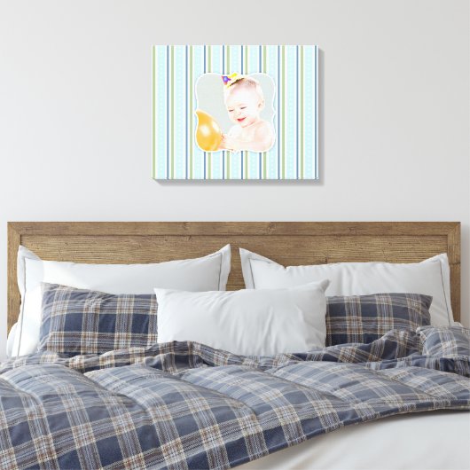Baby Boy Foto [20x16 inch] Canvas Print (Insitu (Slaapkamer))