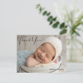 Baby Boy Foto Aankondiging Briefkaart (Staand voorkant)