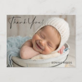 Baby Boy Foto Aankondiging Briefkaart (Voorkant)