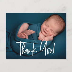 Baby Boy Foto baby shower Handlettering Briefkaart