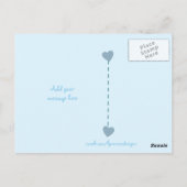 Baby boy foto bedankt voor cadeau blauw en grijs briefkaart (Achterkant)