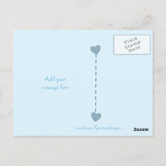 Baby boy foto bedankt voor cadeau blauw en grijs briefkaart (Achterkant)