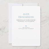 Baby Boy Foto Blauwe Geboorteaankondiging Kaart (Achterkant)