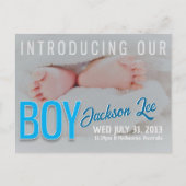 Baby BOY Foto Briefkaart publiceren (Voorkant)