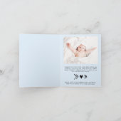 Baby Boy Foto Dank je blauwe geboorte Aankondiging (Binnen)