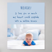 Baby Boy Foto en Stomme Woorden voor mama Poster (Voorkant)